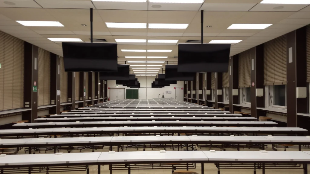 Kobieta oglądająca interaktywną wystawę – instalacje multimedialne w muzeach Tonex